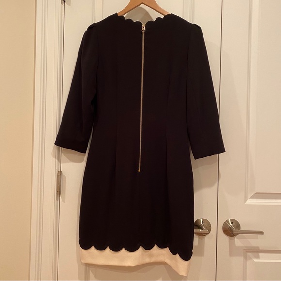 Ted Baker Black Shift Dress with Scallop Details - Picture 4 of 13